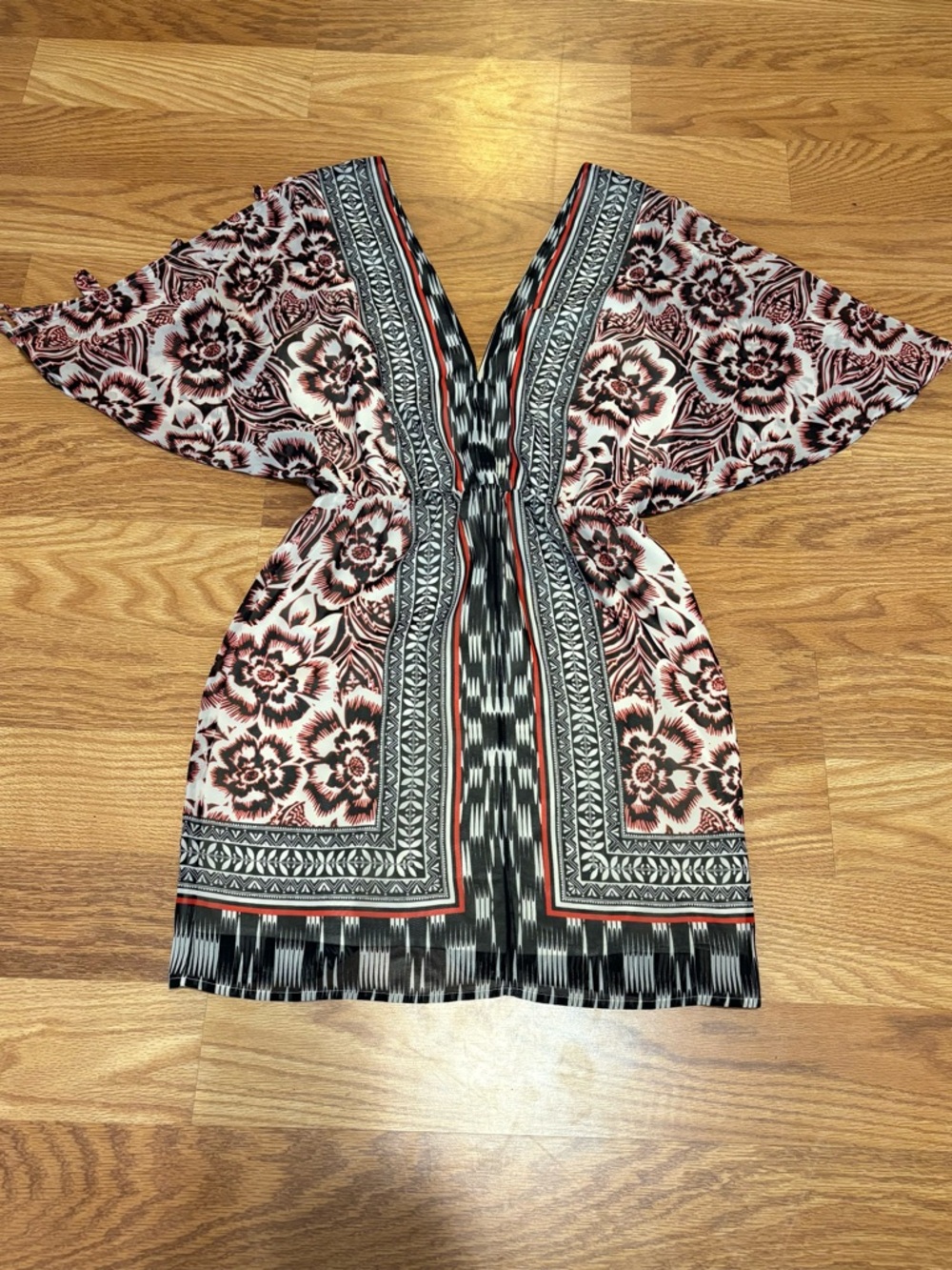 Y2K Floral Boho Print Dress by bebe
